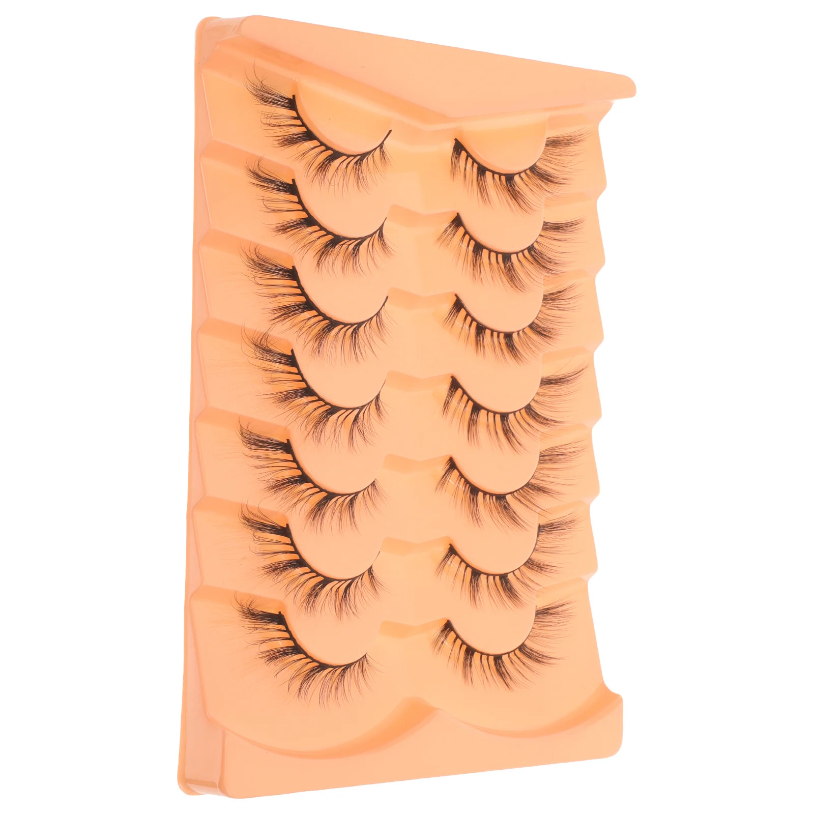 

7Pairs False Eyelashes Fox Eye Fashionable Lightweight Lashes for Daily Stage Makeup Natural Wispy Fake Lashes