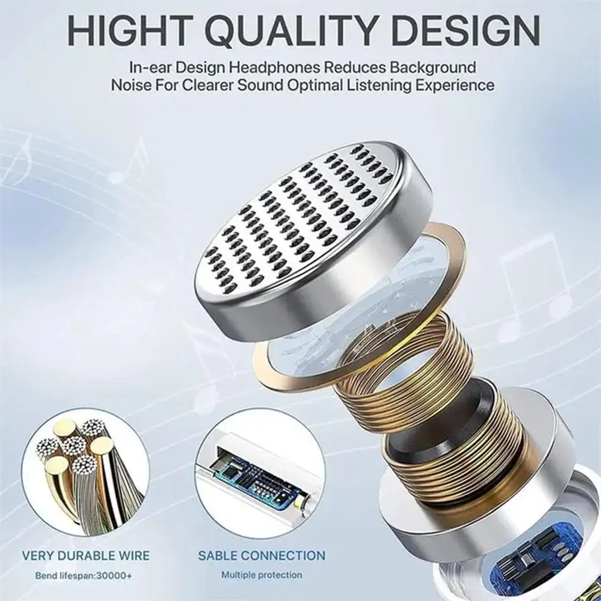Wired In-Ear Headphones with Mic, Type-C Connector, Support Calls & Music, Compatible with Samsung Phones, Perfect Gift for Hall view 6
