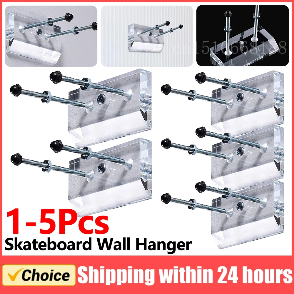 1-5 قطعة لوح التزلج جدار جبل Longboard سطح السفينة شماعات عرض موقف تخزين حامل رف داخلي العائمة سكيت التخزين