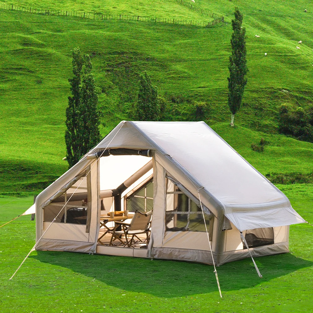 Outdoor Waterproof Inflatable Tent Portable Easy Setup Camping Tent with Canopy for 4-8 People