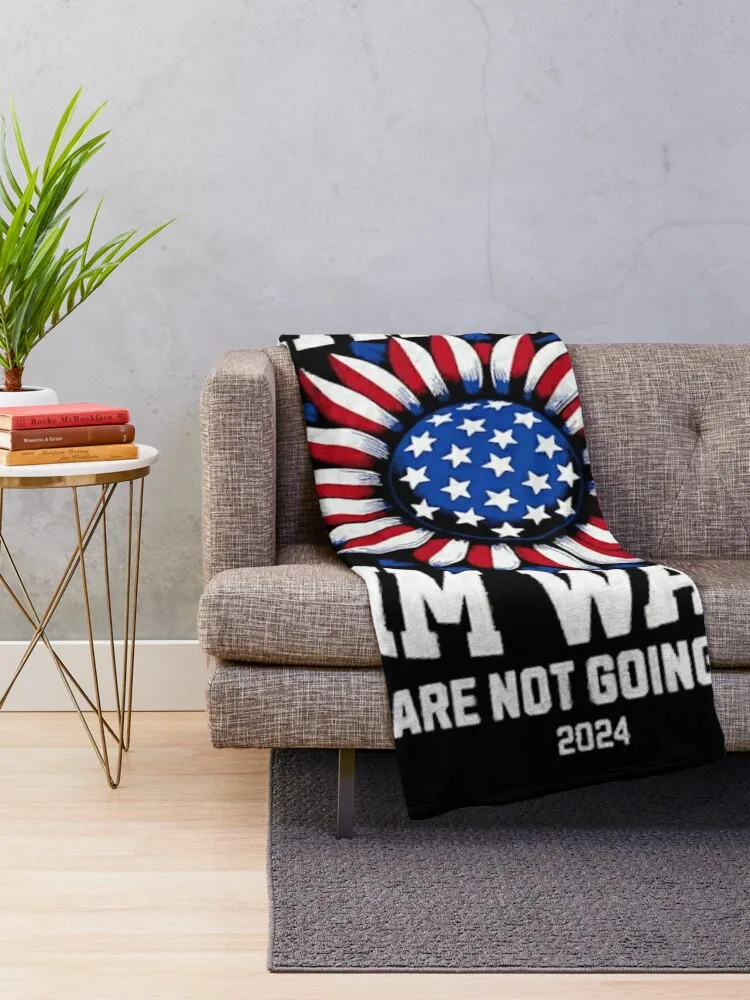 Harris-Walz We Are Not Going Back 2024 Throw Blanket funny gift Kid'S Luxury Brand Blankets