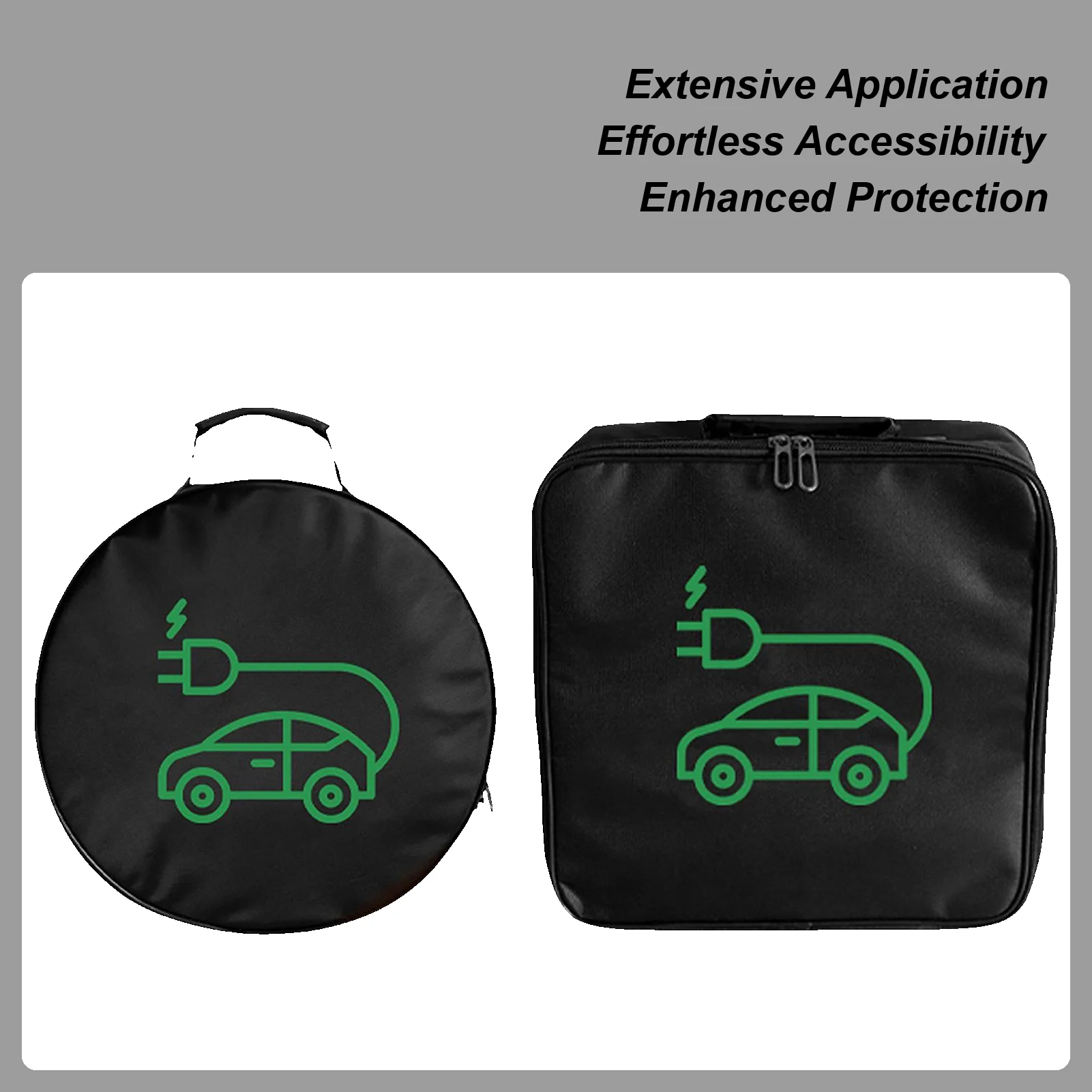 

EV Charging Guns Charging Cable Bag Waterproof EV Charger Cable Handled Bag EV Extension Cords Adapters Container Organizer