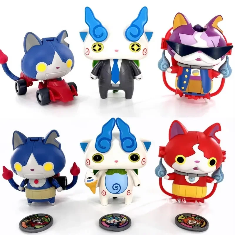 Genuine Animation Characters Monster Watch Jibanyan Whisper Different Style Models Change Into A Doll Transformer Toy