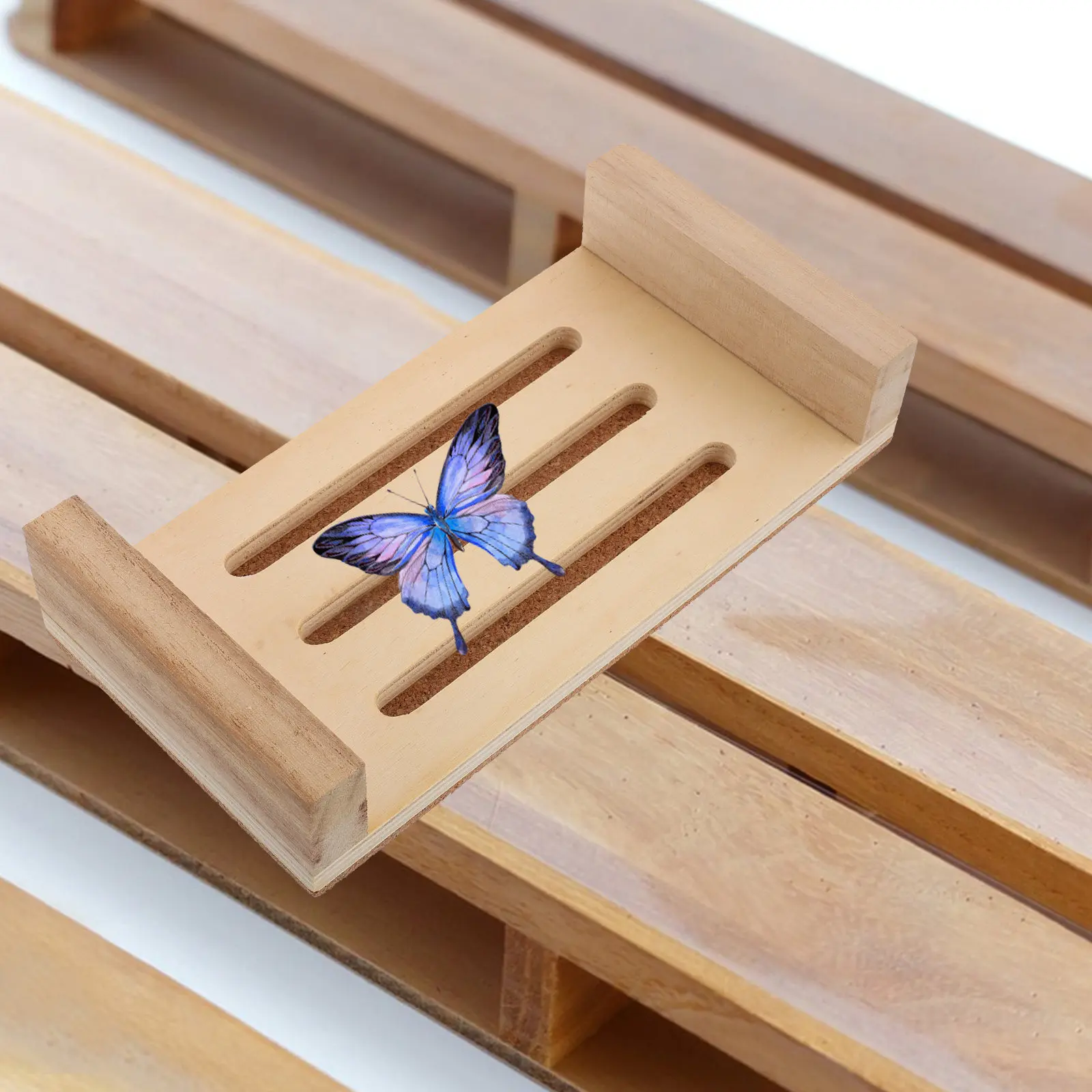 

Cork Surface Specimen Pinning Board Wooden Base Butterfly Wing Spreading Mounting Display Tool Specimen Storage Professional