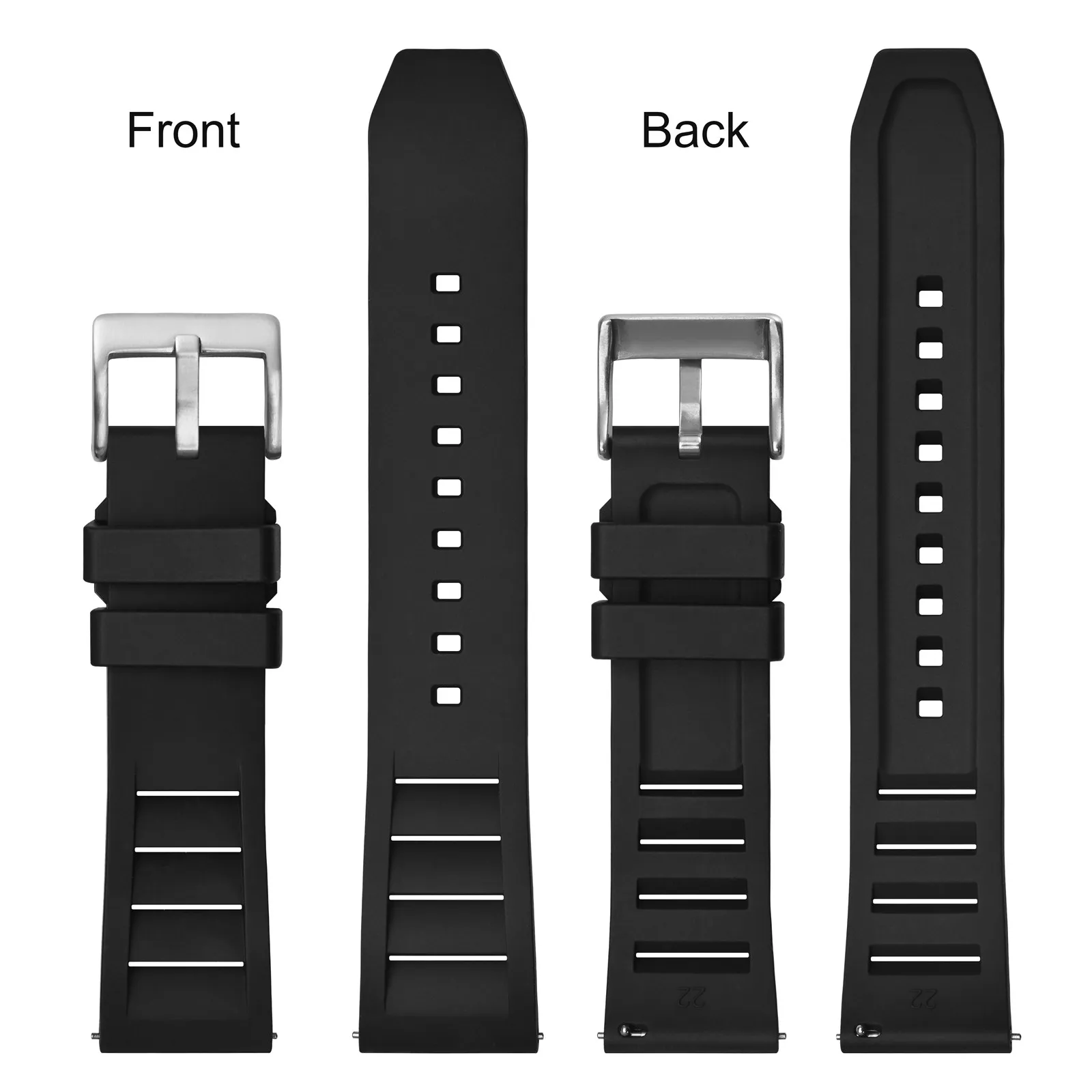 Anbeer Fluoro Rubber Watch Band Quick Release 20mm22mm Smart Watch Straps Men Women Huawei Samsung WristBand Waterproof Bracelet