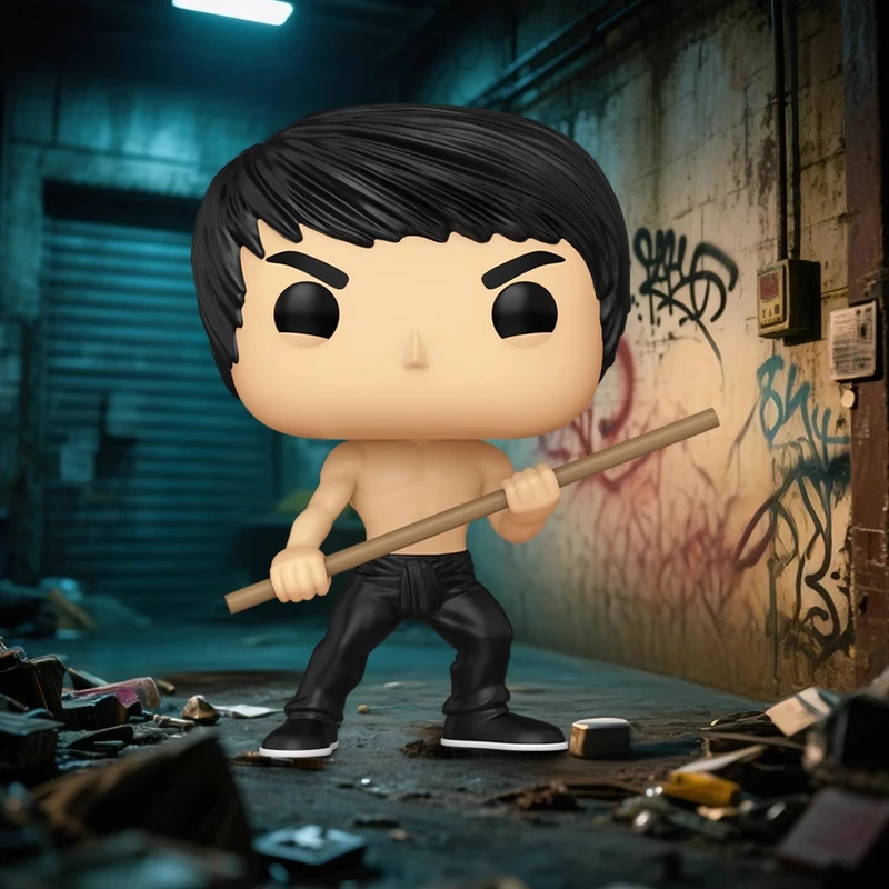 طبعة أصلية FUNKO POP بروس لي البضائع أنيمي عمل سطح المكتب زينة زخرفية نموذج اللعب نموذج قابل للجمع