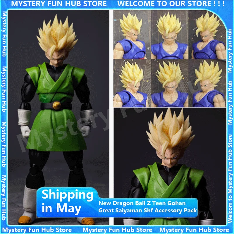 Nueva Figura de Acción de Dragon Ball Z, Escultura de Cabeza de Son Gohan, Gohan Adolescente, Great Saiyaman, SHF, Paquete de Accesorios, Juguetes Coleccionables, Regalos