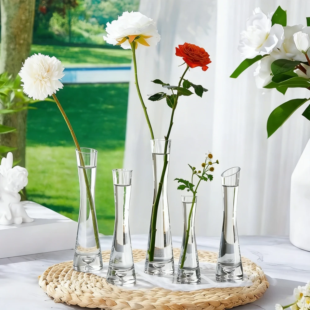 Tissue Culture Plant - Набор из 3 прозрачных стеклянных ваз