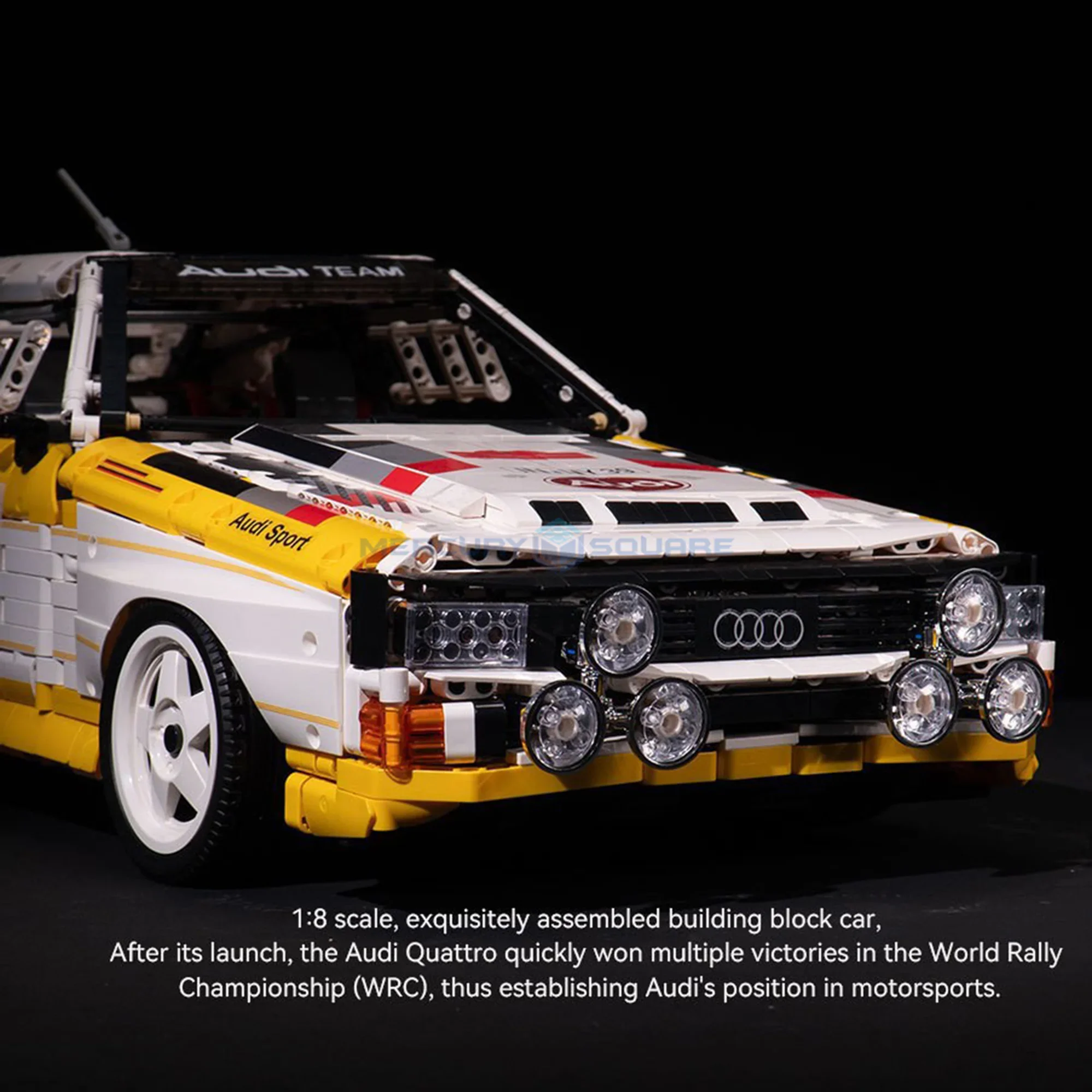 Image of 1:10 Klassisches Rennauto MOC YC-23043 Bausteine Sportwagen-Modell Bausteine Fahrzeug DIY Desktop-Display Geschenkset Ohne Box