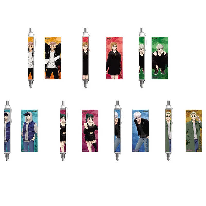 Itadori Yuji Satoru Gojo Ryomen Sukuna Popular Anime Peripheral Series Push Ballpoint Pen Cartoon Black Gel Pen School Supplies