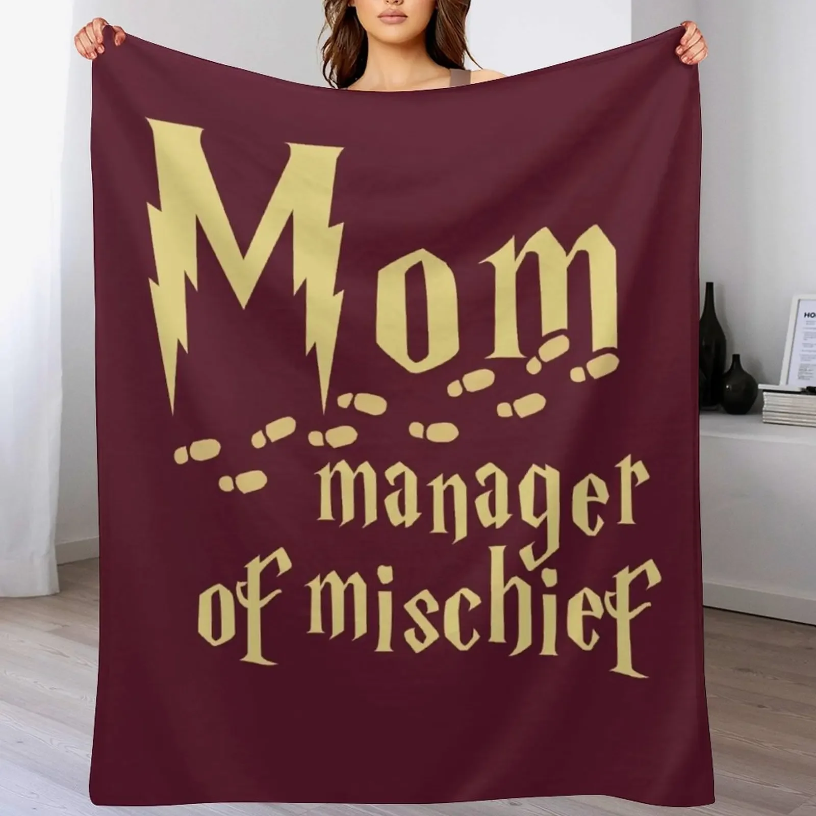 

Mom manager of mischief Throw Blanket Thin Soft Blanket for Summer Night Sleeping