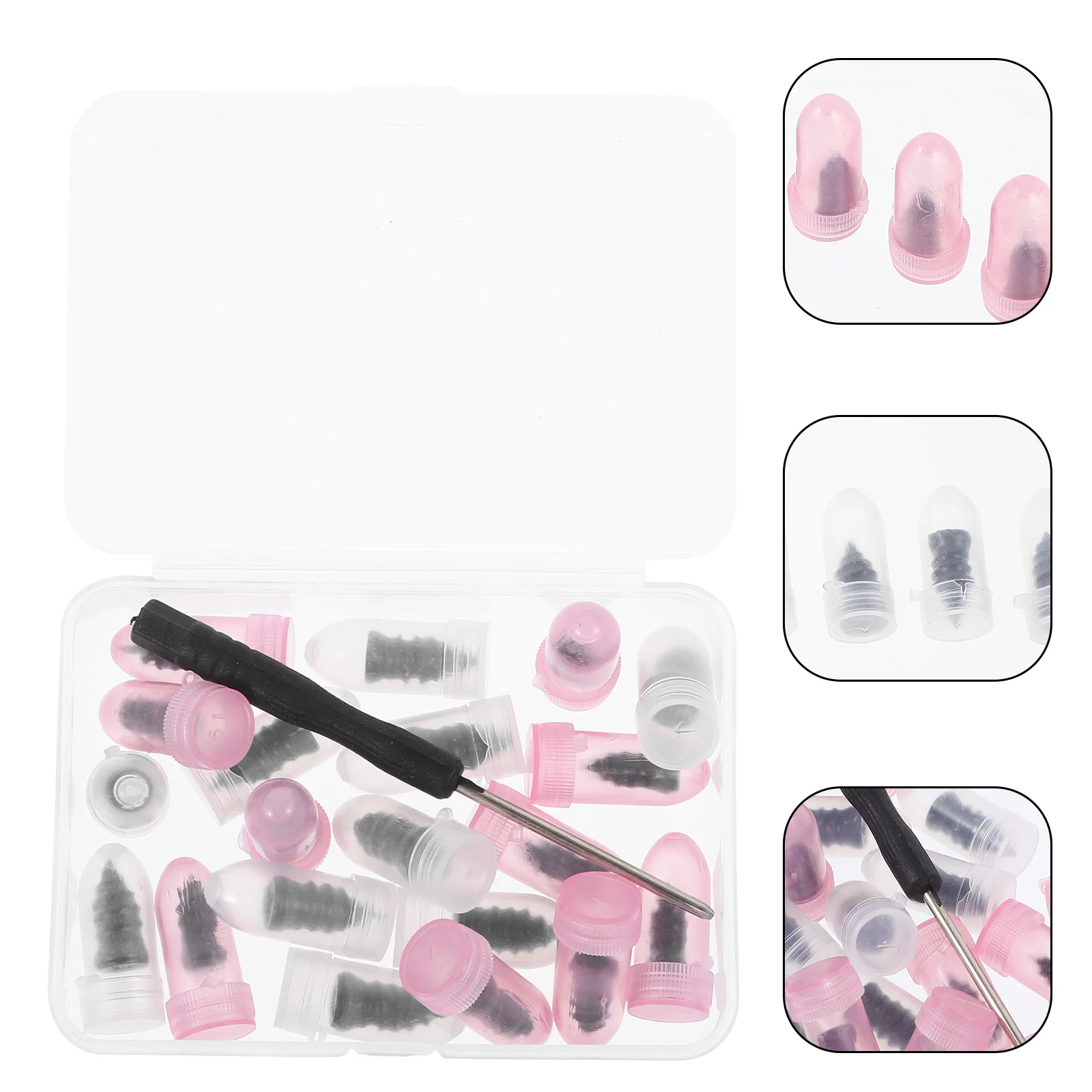 

1Set Tire Plug Kit Reliable Rubber Nails Vacuum Repair Screws Portable Tire Repair Tool for Car Motorcycle Electric Vehicle