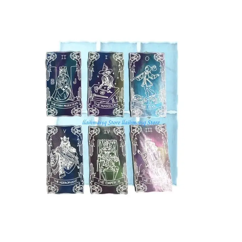 573B High Heat Resistant Tarot Card Mold Silicone Ornament Moulds Hand-Making Supplies Resin Casting Molds for Jewelry Making