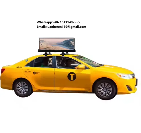 P25 P3 P4 P5 Waterproof Outdoor Advertising Screen Car Taxi Top Led Display 4G Wifi Control Taxi Led Display Top Car Roof Screen