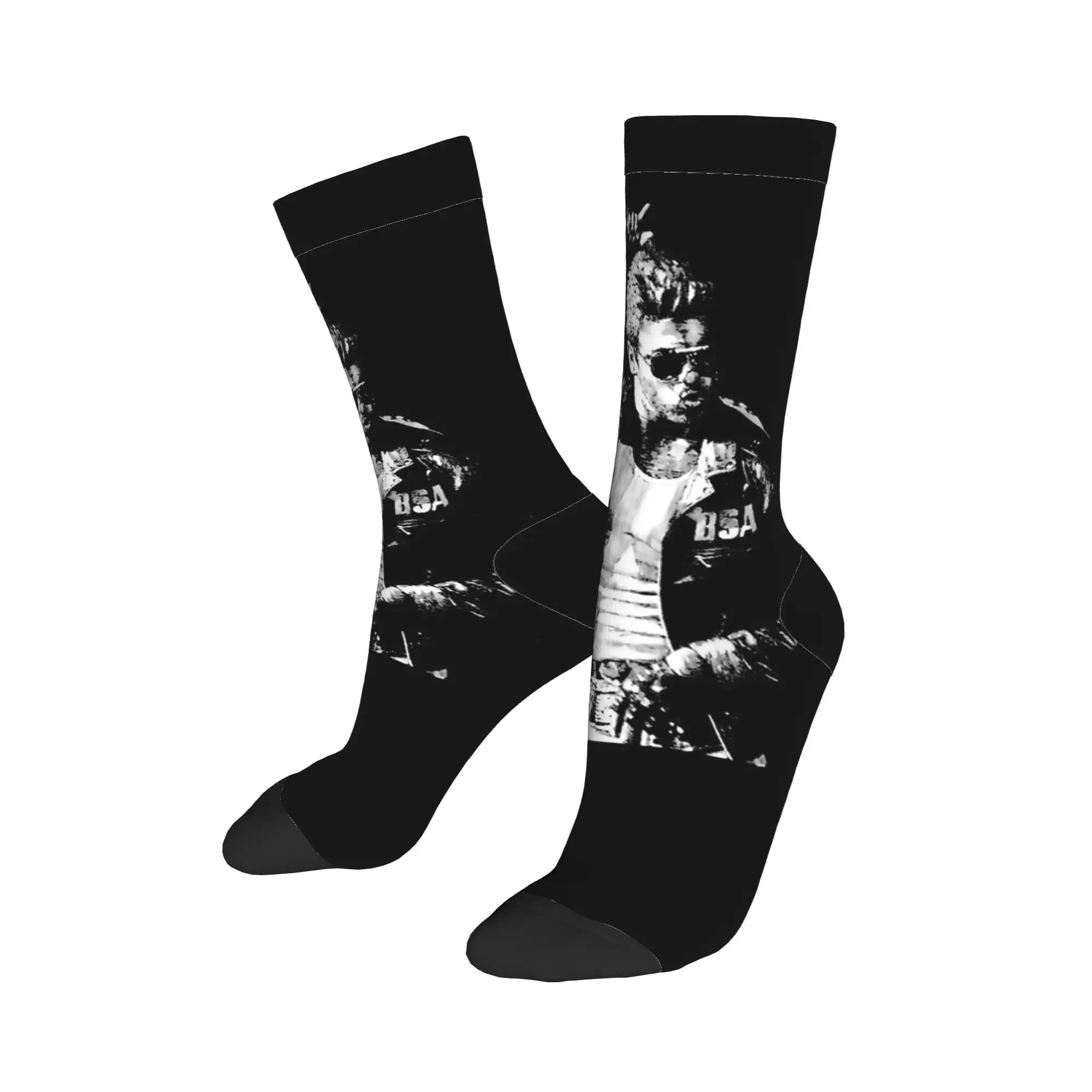 

Men Socks George Michael British Singer Stockings Anti Sweat Quality Socks Spring Modern Printed Running Sports Socks
