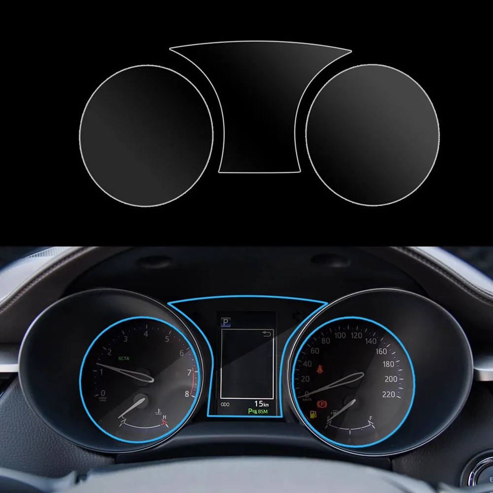 Car Instrument Panel Screen Film for Toyota C-HR CHR 2016 - 2021 PVC Dashboard Membrane Protector Film Accessories