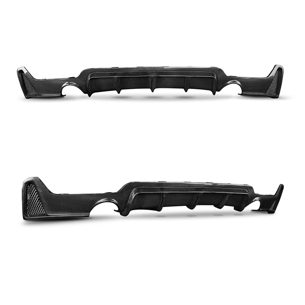 For BMW 4 Series F32 F33 F36 435i M Tech Sport 2014-2020 Rear Bumper Diffuser Lip Carbon Fiber Look Boot Splitter Spoiler Kit view 4