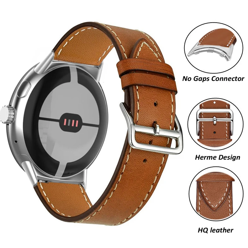 Leather Band For Google pixel watch band strap correa wristband smartwatch belt Bracelet google Pixel Watch 2 Straps Accessories