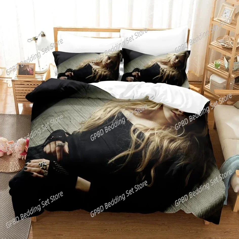 

3D Printed Avril Lavigne Comfortable Duvet Quilt Cover Pillowcase Bedding Set Children Bedroom Decoration Home Textile