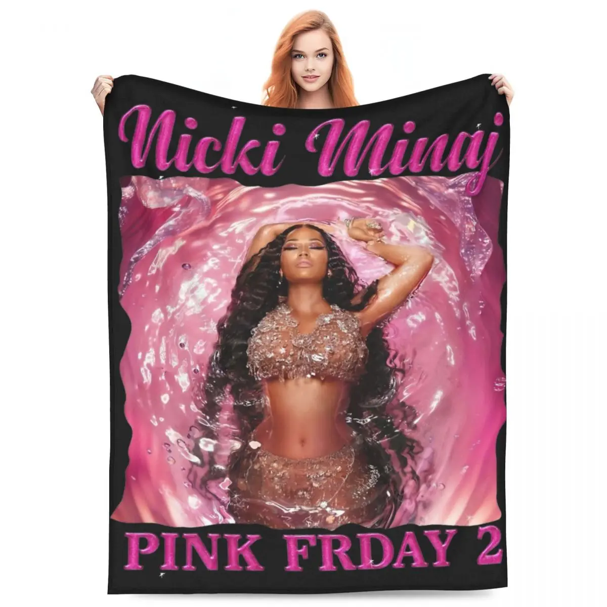 

Уютное Ретро одеяло Nicki Minaj розовая пятница 2, аксессуары, постельное белье, декоративный альбом, туристические одеяла, теплый флис для офиса