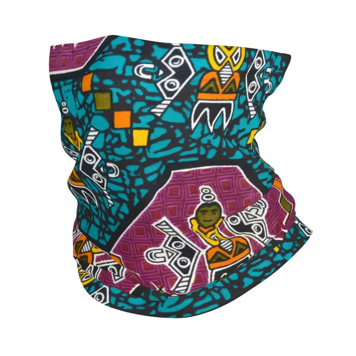 Tribal Totem Thin Wrap Scarf Bandana African Ethnic Neck Gaiter Face Cover Headband