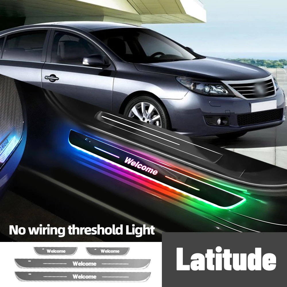 

For Renault Latitude 2010-2015 2012 2013 2014 Car Door Sill Light Customized Logo LED Welcome Threshold Pedal Lamp Accessories