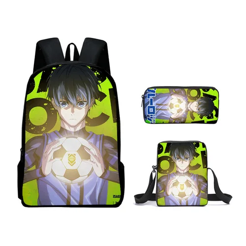 Imagen 2 del producto Nuevo producto 3D Prisión azul BLUE LOCK Mochila Bolso de hombro Bolso de hombro Bolso para bolígrafos Mochila impresa