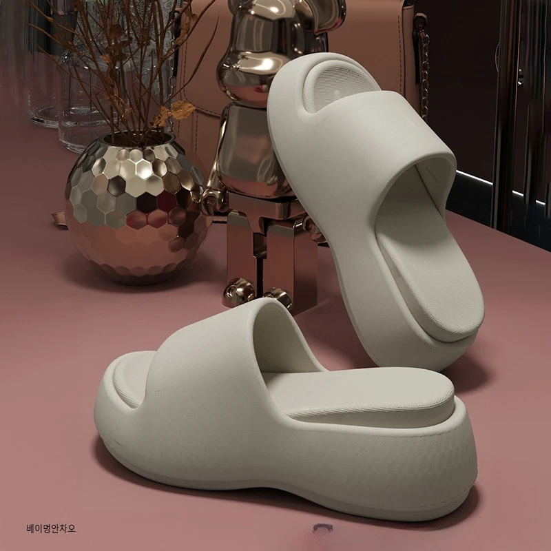 Rose Red EVA Cloud Slippers for Couples Non-slip Thick Sole Summer Wedding Indoor Home Slippers Comfortable No Odor Shoes - view 5