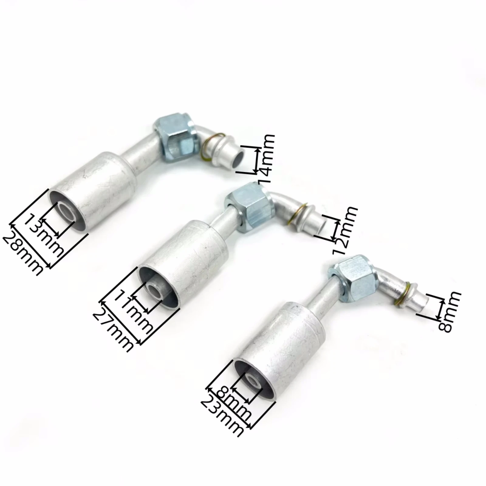 RV65F # 6 # 8 # 10car air conditioning refrigerant hose joint/straight bend joint R13A joint to R13A sets/AC pipe aluminum joint