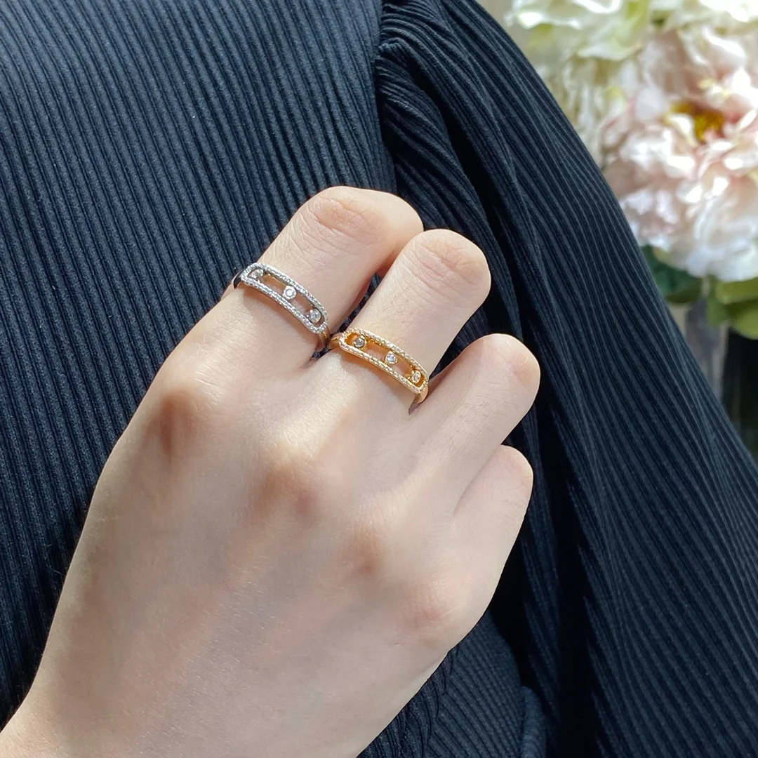 

Diamond-set 925 sterling silver ring, available in various styles