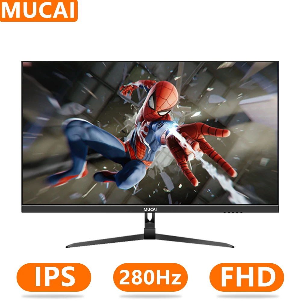 

MUCAI 27 Inch Monitor 240Hz LCD Display IPS 280Hz HD Desktop PC Gamer Computer Screen Flat Panel HDMI-Compatible/DP/1920*1080