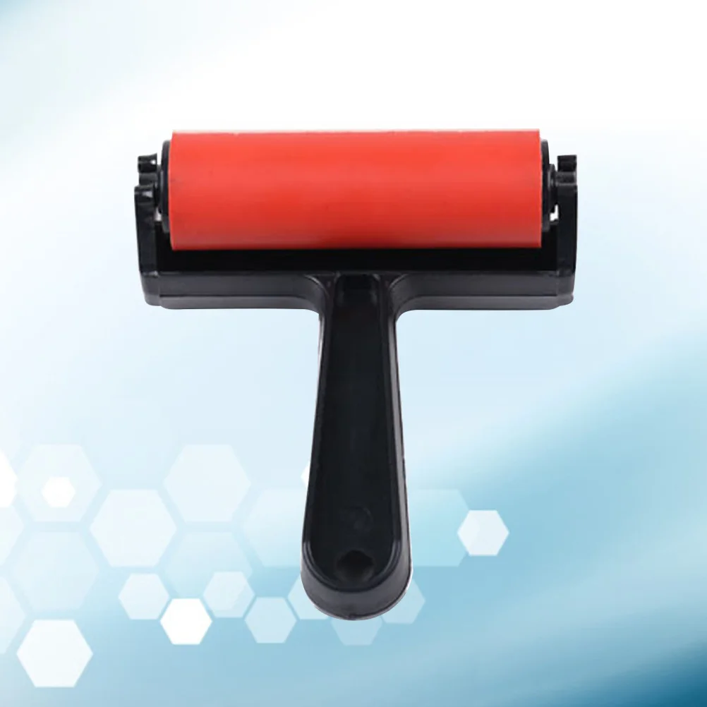 

10cm Professional Painting Roller Ink Block Stamping Brayers Plastic Frame Smooth Roll Easy Grip Painting Tool