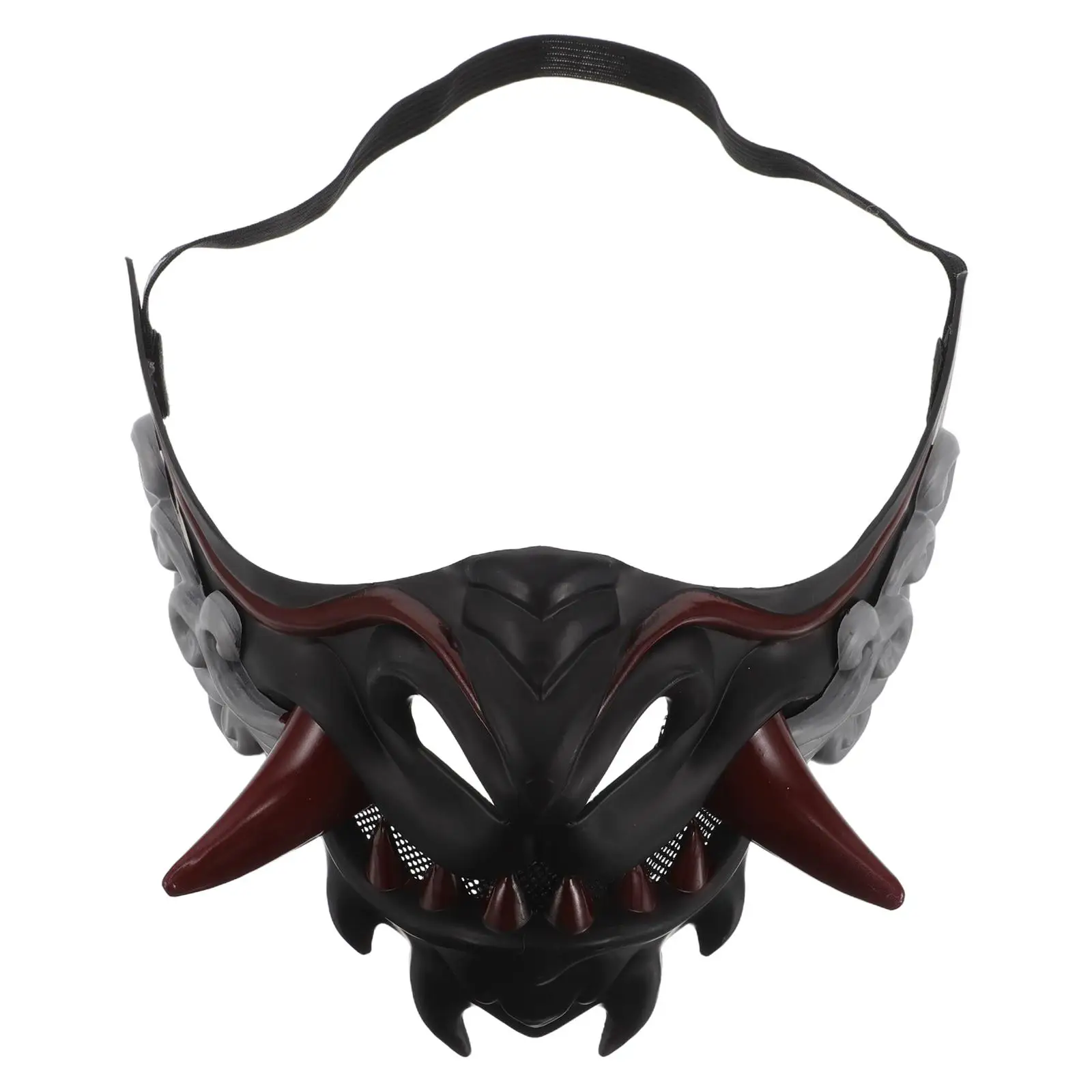 Maschera Dress up Mezza faccia Samurai Cosplay giapponese Fantastico costume di plastica per uomini e donne