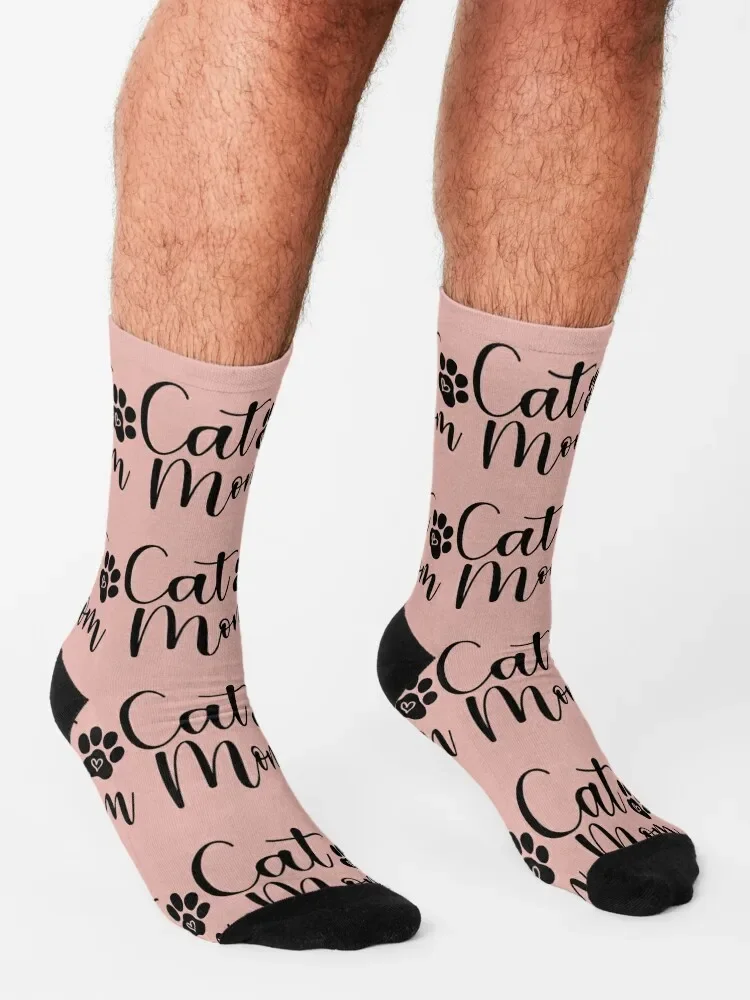 Cat Mom Socks loose warm winter hiphop Socks For Men Women's