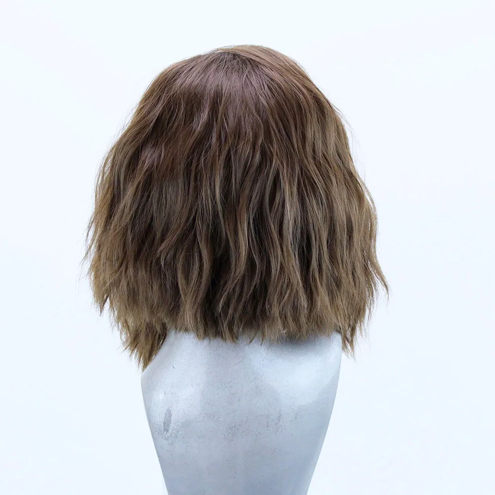 14 Inch Synthetic Lace Front Wig Brown Color hd Lace Wigs for Black Women Side Part Cosplay Wigs Short Wave Wig Natural Hairline