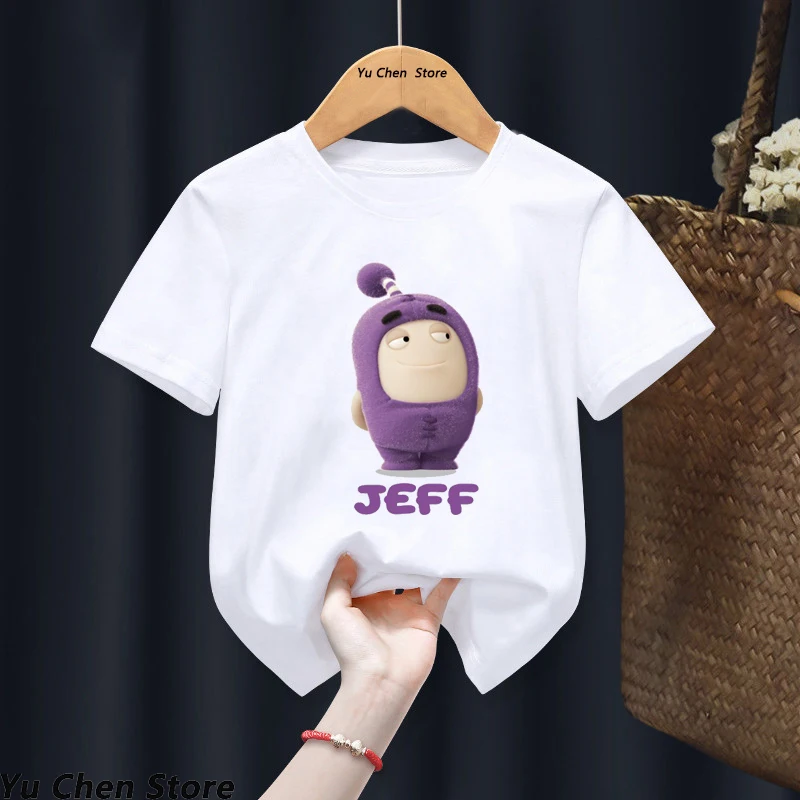 2022 New Oddbods Hot Sale Children T-shirt Funny Cartoon Oddbods Graphic Print Boys Tee Summer Casual Kids Tops Cute Girls Tees