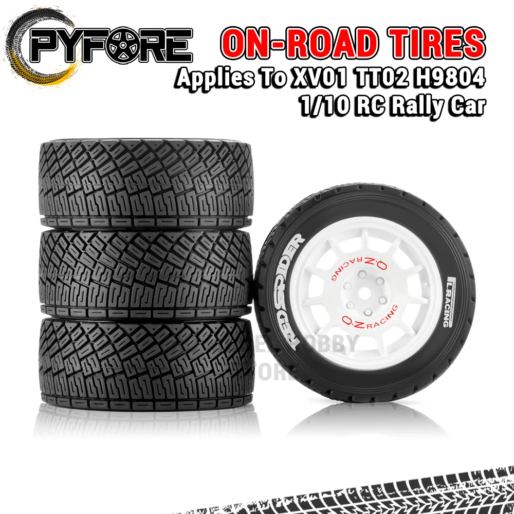 

PYFORE Racing Tires 4 шт. 78*30 мм 12 мм адаптер для радиоуправляемой модели раллийного автомобиля 1/10