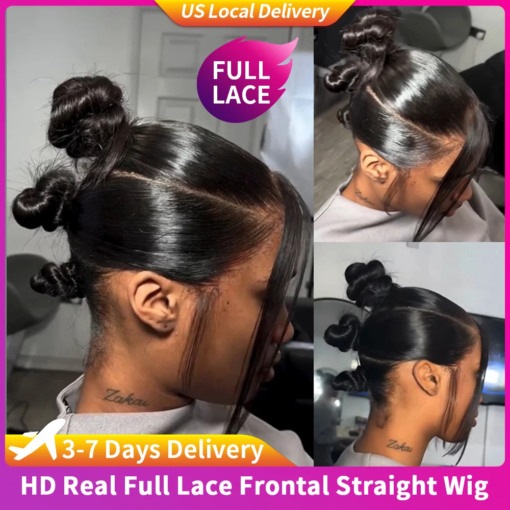 حقيقي كامل الدانتيل الجبهة الباروكات شعر الإنسان مستقيم وهمية فروة الرأس 360 كامل الدانتيل الباروكات الأمامية 100% شعر بشري حقيقي للنساء 250 الكثافة