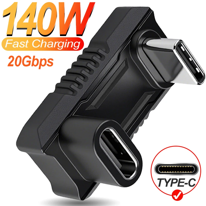 180 °   U-образный разъем типа C «папа-мама» 140 Вт, перенос данных для зарядки, адаптер USB-C к типа C для коммутатора ASUS Rog Ally/NS