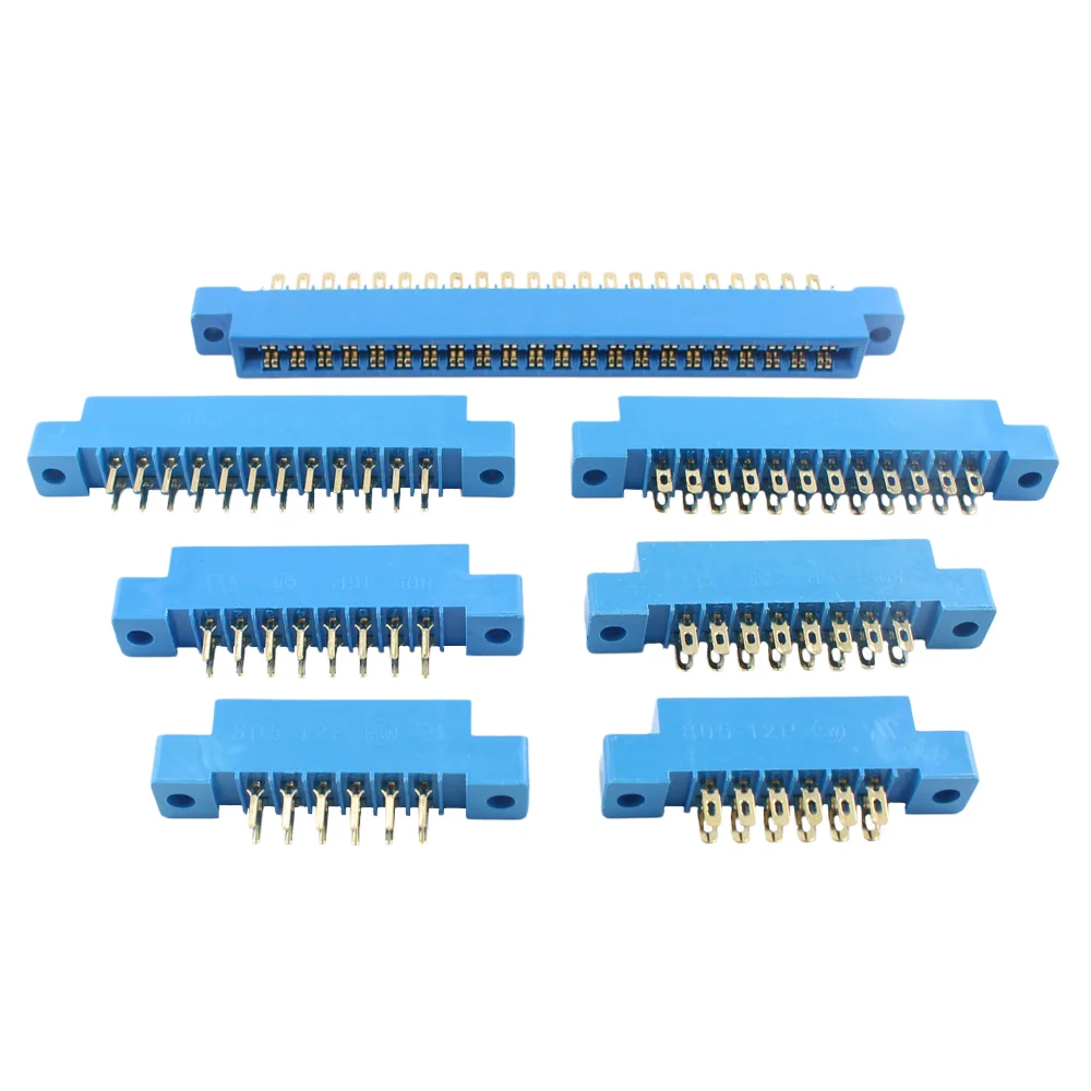 1pcs 805 Connector 3.96mm Pitch 8/12/16/24/30/44/72 Pin Hole Slot Solder PCB Mount Card Edge Socket 8P 12P 16P 24P 30P 44P 72P