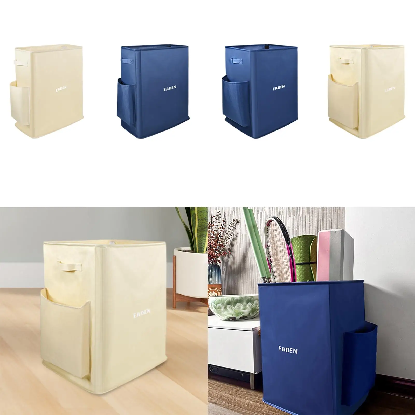 ヨガマット収納バスケット 枕 クリエイティブ 大容量 多機能 サイドポケット付きで便利 玄関用ランドリーバスケット