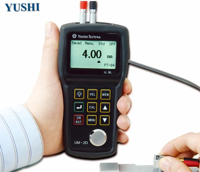 YUSHI UM-2 High Accuracy Thickness Tester Portable Ultrasonic Thickness Gauge for Metal