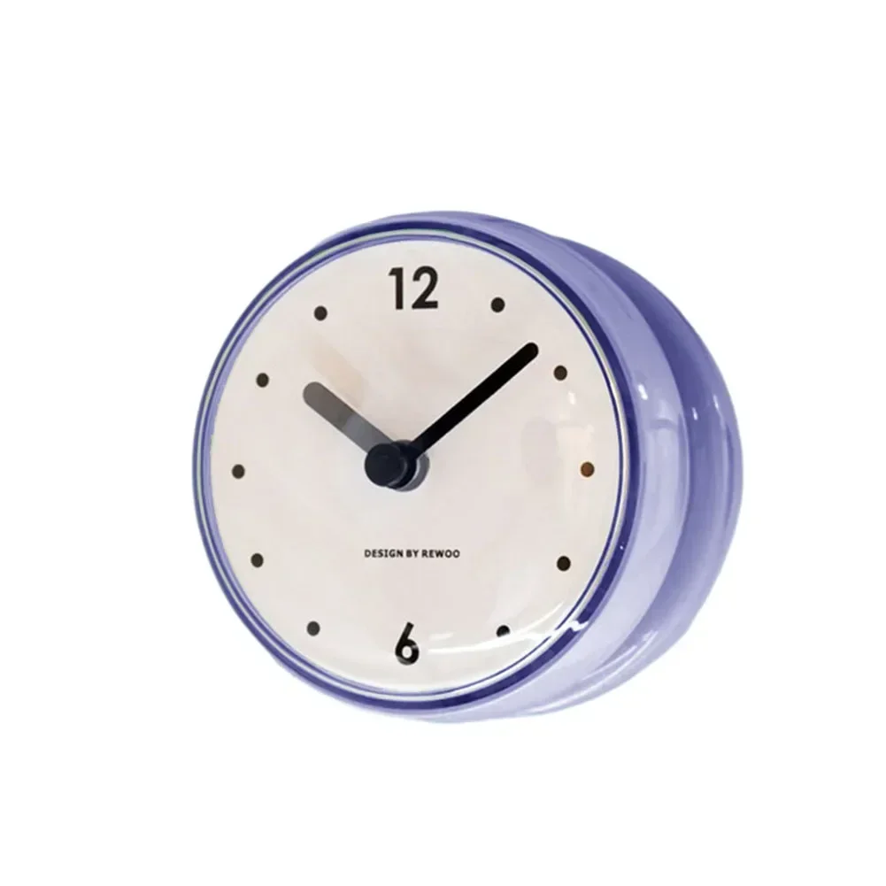 Kitchen Sucker Wall Clock Bathroom For Home Sucker Wall Clock Bathroom Wall Clock Pink Plastics 75x75mm Anti-Fog