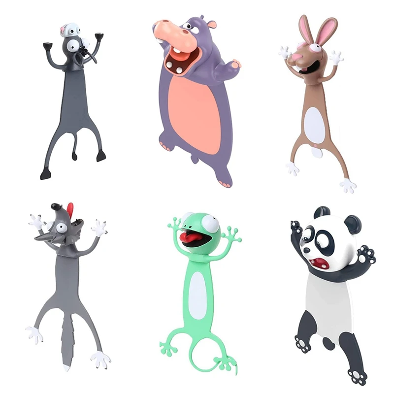 Милые Мультяшные закладки, стерео-маркеры для книг для детей, новинка Смешные Канцелярские товары для студентов