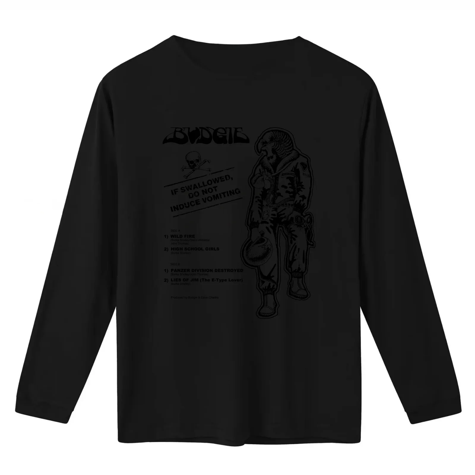 Budgie Band If Swallowed Do Not Induce Vomiting T-Shirt Summer Casual Cotton Tee Oversized Streetwear Tops Unisex Men Women