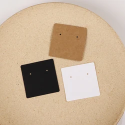 50 Pcs 5x5cm Hot Selling Earring Jewelry Display Paper Card With Or Without Bags Wholesale Packaging Suppliers Customize Service