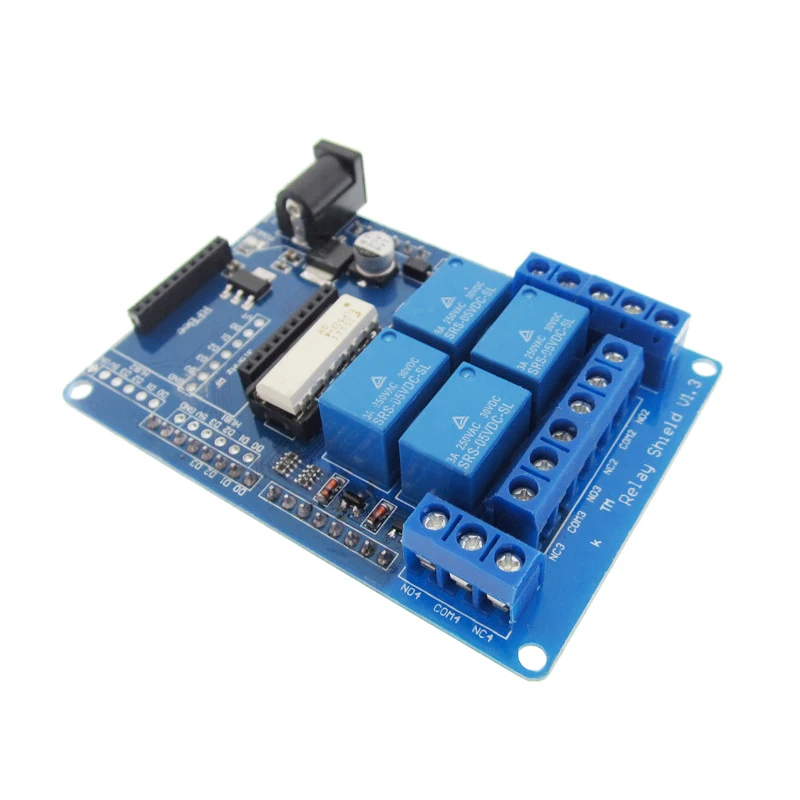 4-канальный релейный модуль 5 В, плата расширения, релейный щит V1.3 для комплекта «сделай сам»