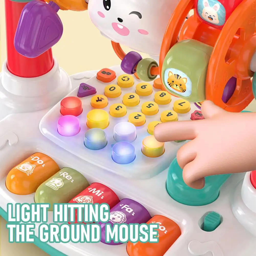 ألعاب البيانو للأطفال، لوحة مفاتيح البيانو الموسيقية الدوارة مع صوت خفيف، ألعاب موسيقية للأطفال الصغار، لعبة الموسيقى التعليمية المبكرة #2