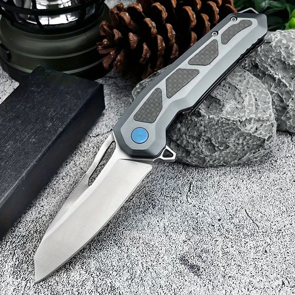 Тактический портативный складной нож для приключений в дикой природе, охоты, EDC, универсальный нож для кемпинга, алюминий + ручка из углеродного волокна