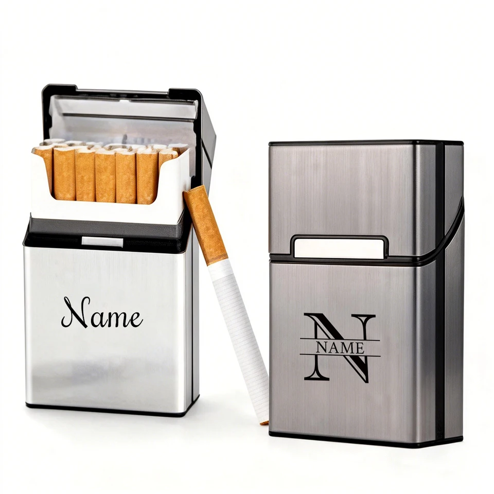 Personalized Cigarette Case, Customized Men's Gift, Gift for Husband, Valentine's Day Gift, Personalized Custom Name